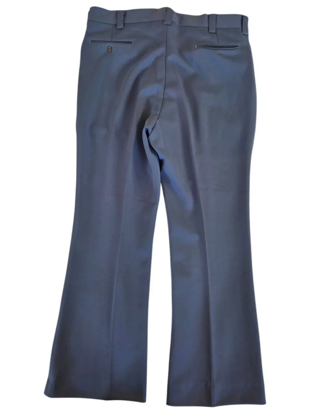 Vtg 70's Wrangler Mens Blue Trouser Dress Pants Flare 40x32 Made In USA